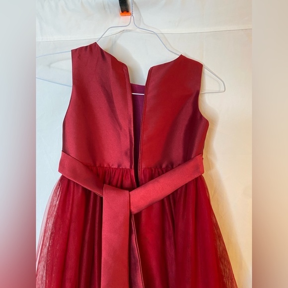 Girls flower girl Burgundy formal party dress size 130cm (7/8) - Picture 6 of 9